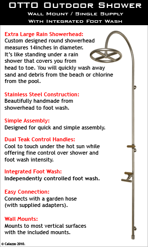 OTTO Wall Mount / Single Supply With Integrated Foot Wash