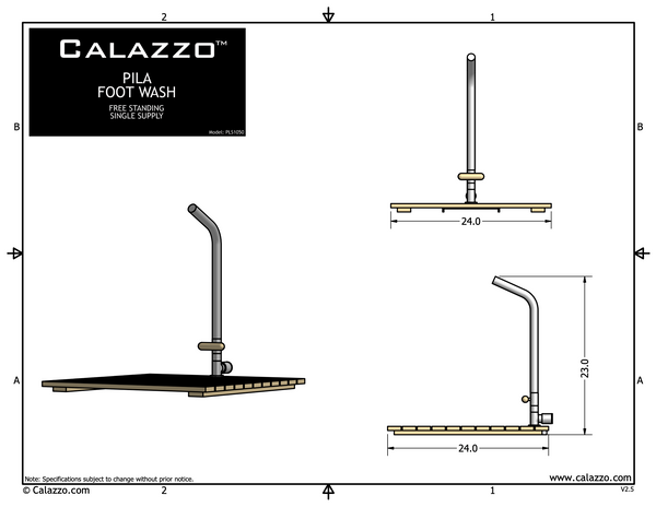 PILA Foot Wash - Free Standing / Single Supply