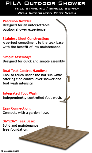 PILA Free Standing / Single Supply With Integrated Foot Wash