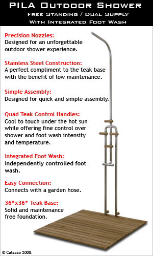PILA Free Standing / Dual Supply With Integrated Foot Wash