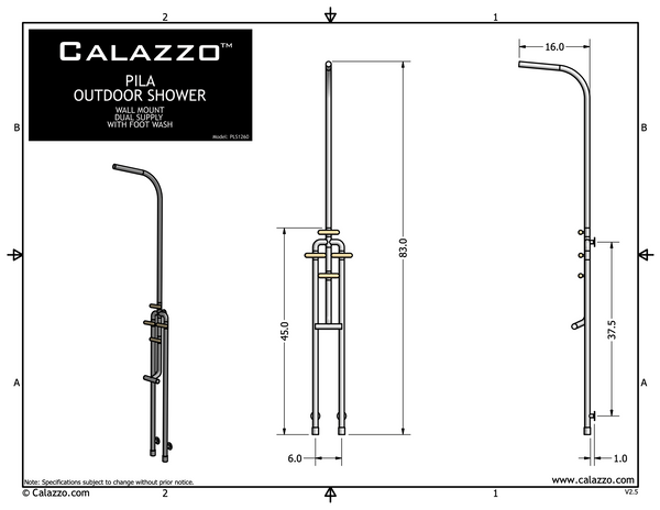 PILA Wall Mount / Dual Supply With Integrated Foot Wash