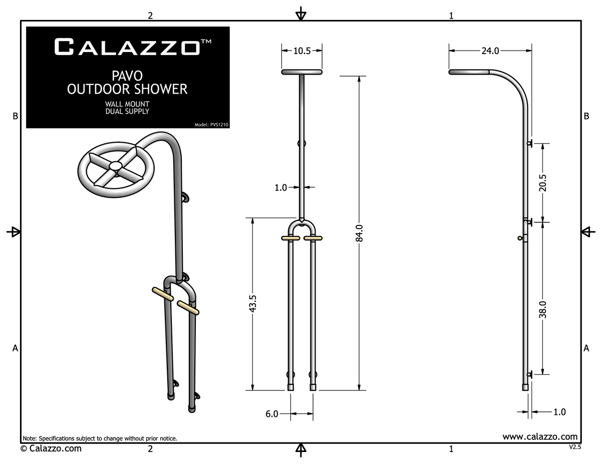 PAVO Wall Mount / Dual Supply – Calazzo
