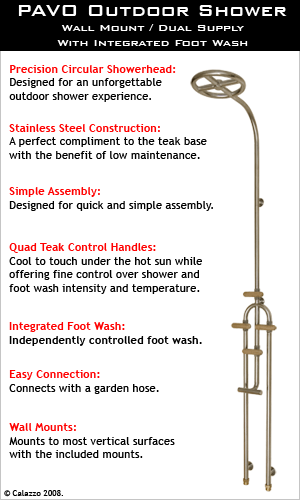 PAVO Wall Mount / Dual Supply With Integrated Foot Wash